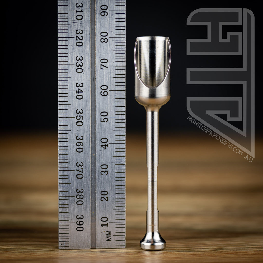Titanium Magnetic Scoop showing height of 81mm