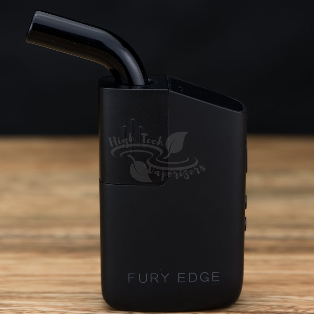 fury edge bent black glass mouthpiece in use