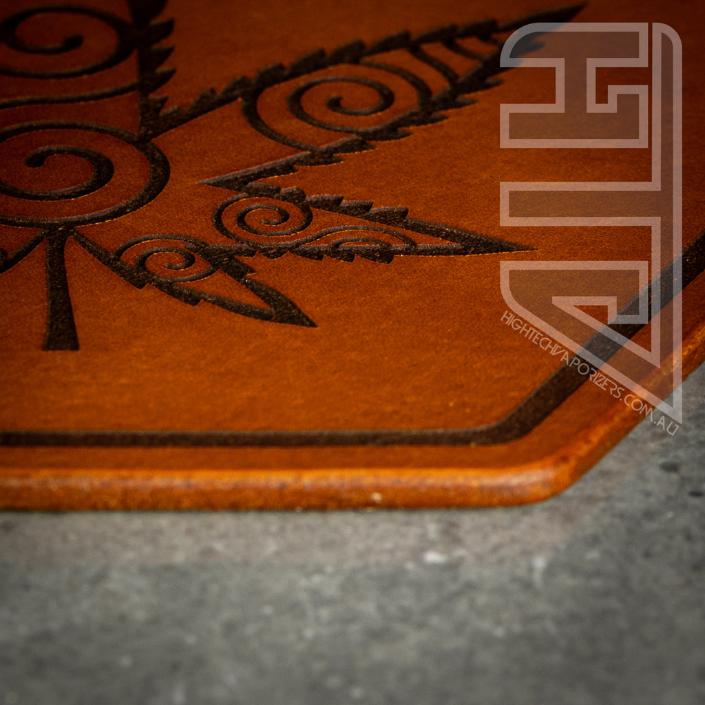 HTV Leather Hexagon Mat in honey brown