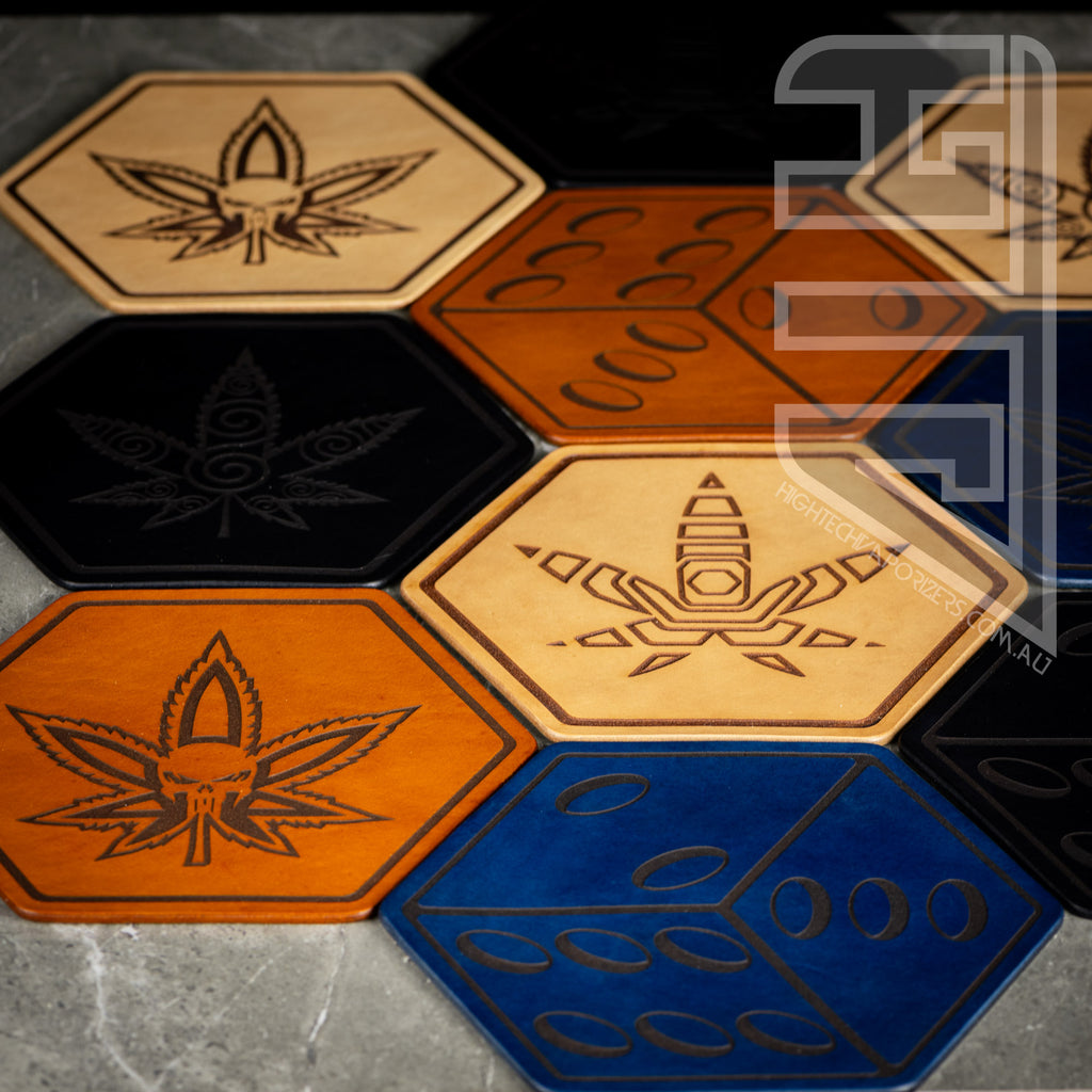 HTV leather hexagon mats