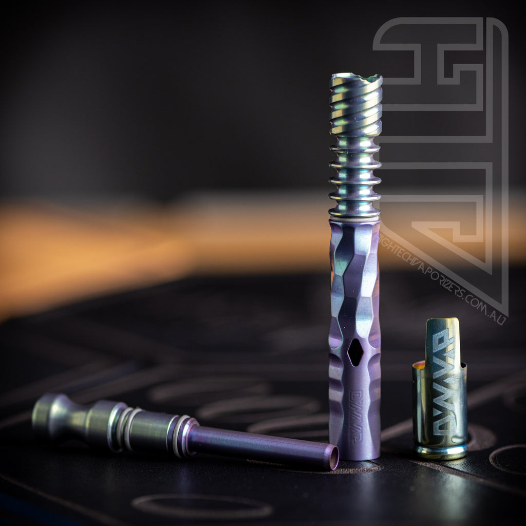 HTV Custom Anodised Dynavap OMNI showing all parts