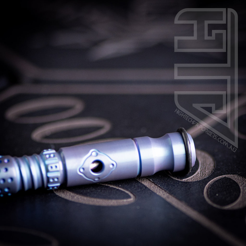 Joe King Assassin stem with Dynavap tip has adjustable o-ring for waterpipe use