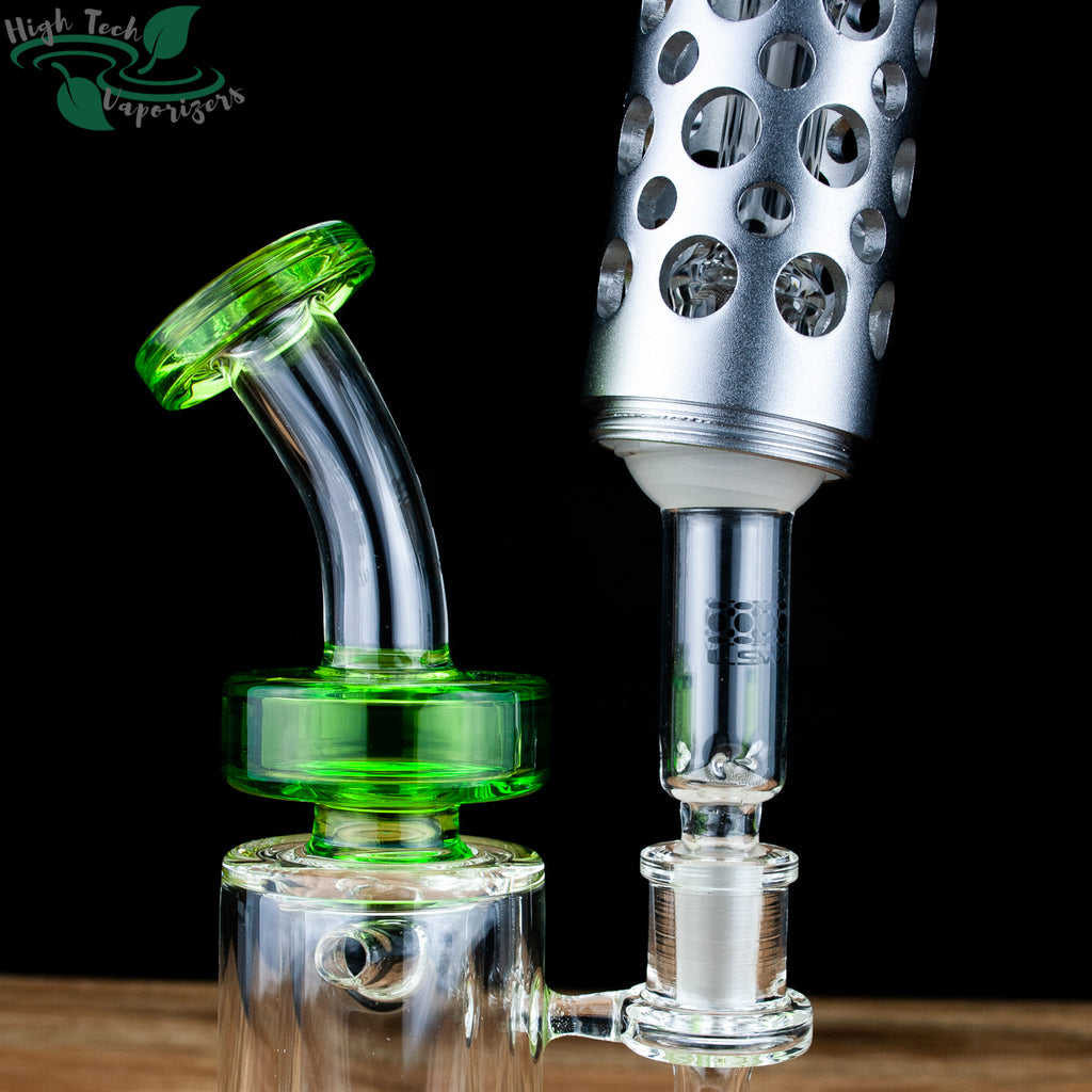LSV water pipe adapter in use with glass rig